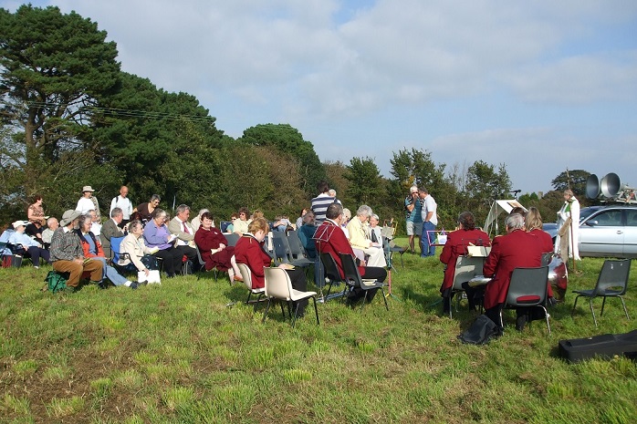 Harvest festival at Hitchings field